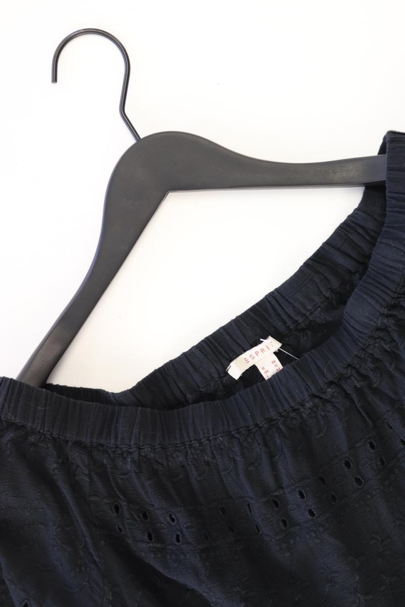 Esprit Langarmbluse Gr. 38 mit Carmen-Ausschnitt schwarz aus Viskose