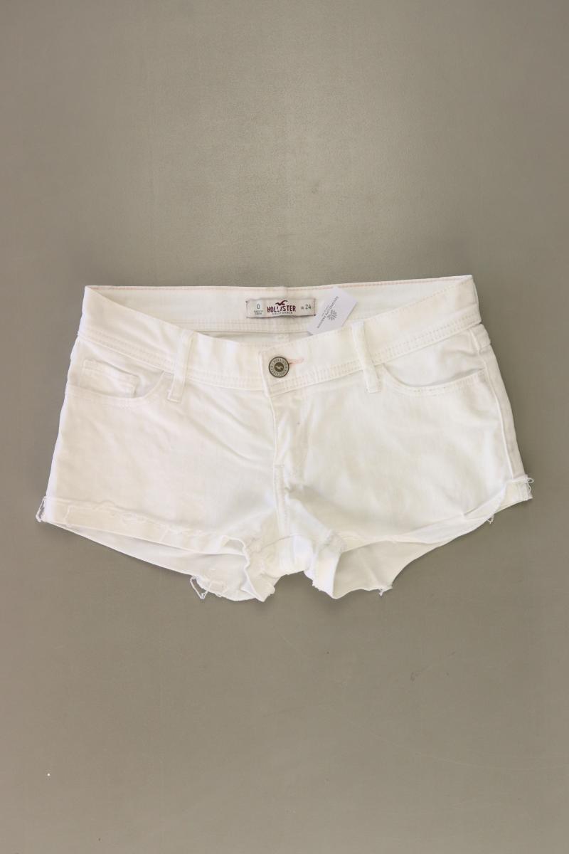 Hollister Shorts Gr. W24 weiß aus Baumwolle