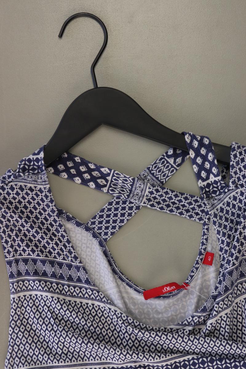 s.Oliver Midikleid Gr. 40 Ärmellos blau aus Viskose