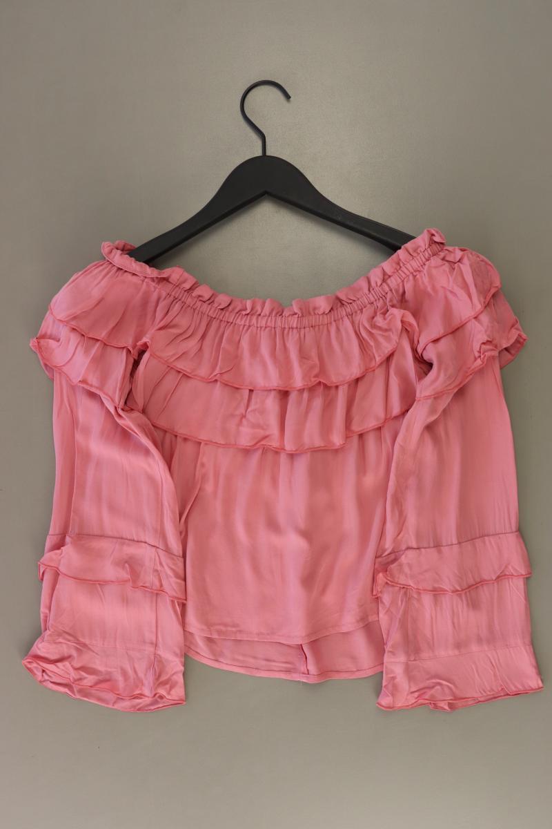 NA-KD Regular Bluse Gr. XS 3/4 Ärmel mit Carmen-Ausschnitt rosa aus Viskose
