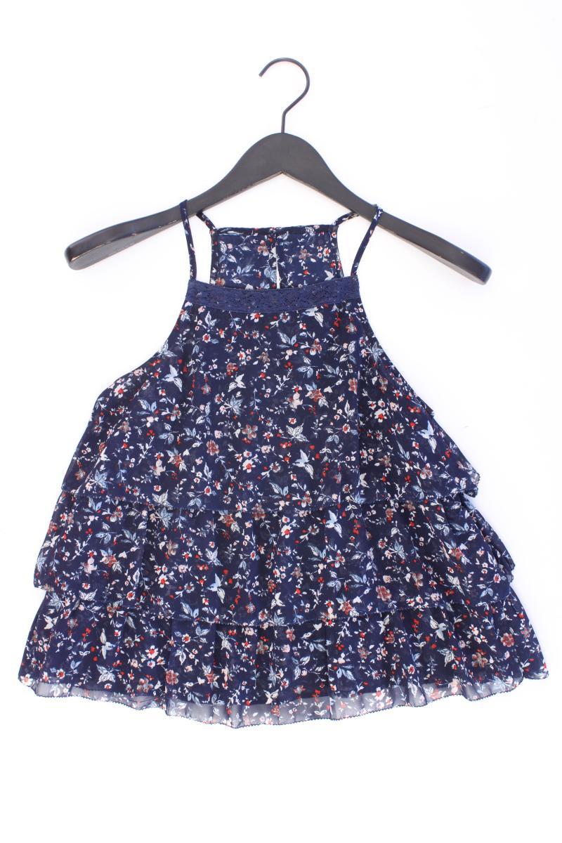 Abercrombie & Fitch Spaghetti-Top Gr. S mit Blumenmuster blau aus Polyester