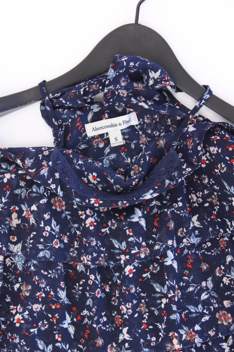 Abercrombie & Fitch Spaghetti-Top Gr. S mit Blumenmuster blau aus Polyester
