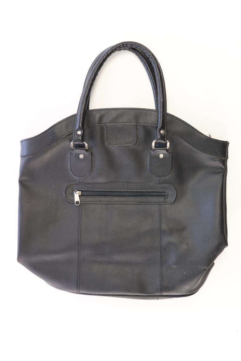 Henkeltasche schwarz aus Kunstleder