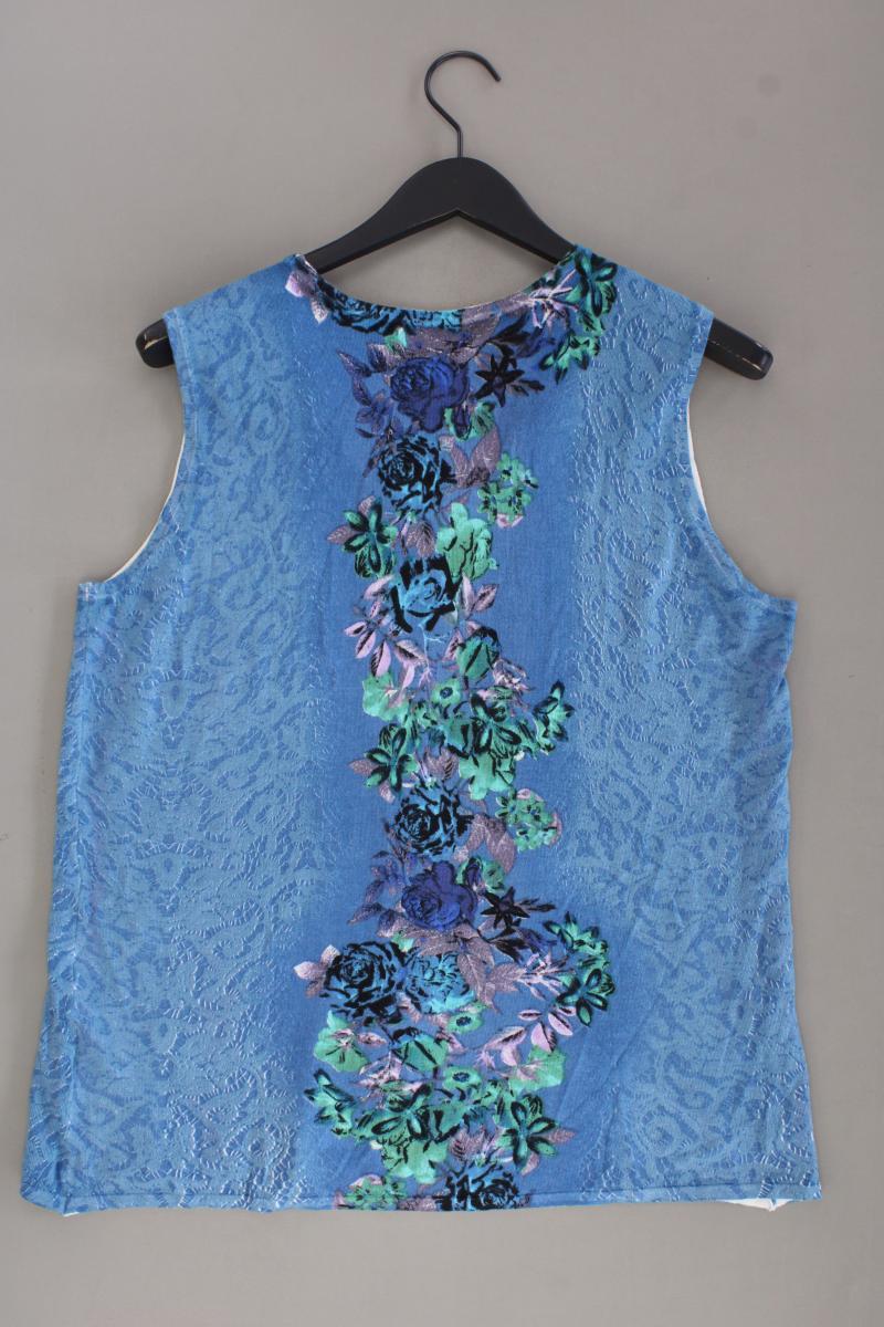 Ovanti Classic Top Gr. 48 mit Blumenmuster neuwertig blau aus Viskose