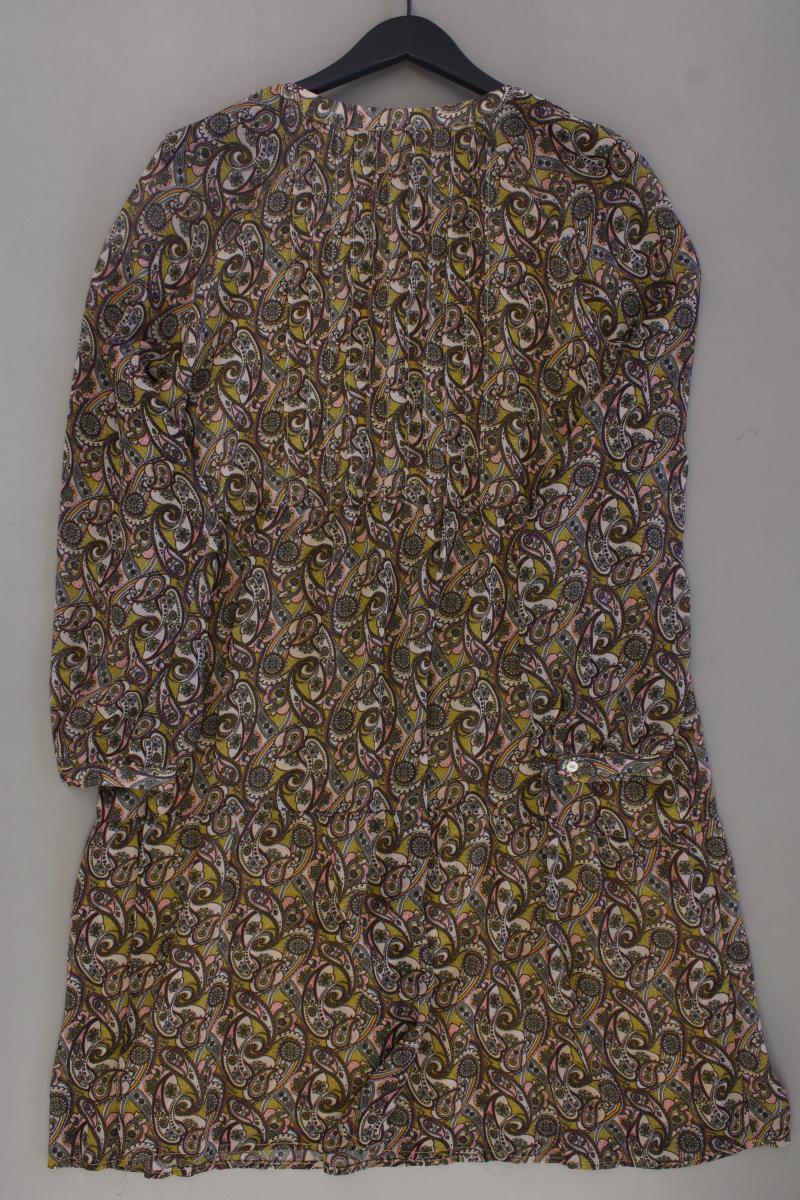 Montego Chiffonkleid Gr. 46 mit Paisleymuster neuwertig Langarm gelb
