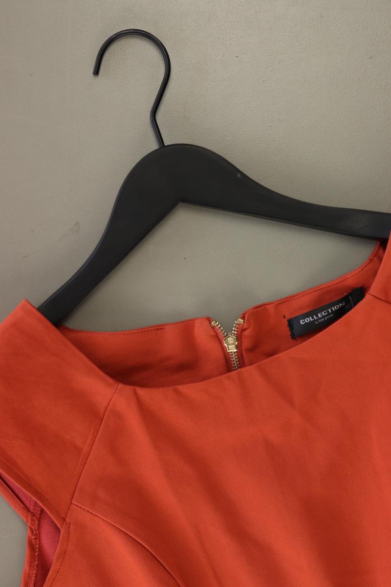 Kurzarmkleid Gr. UK 10 (S) orange aus Baumwolle