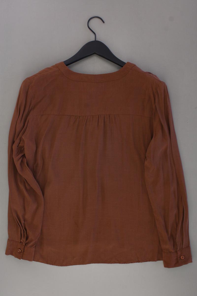 THOMAS RABE Langarmbluse Gr. 38 mit Pailletten braun aus Cupro