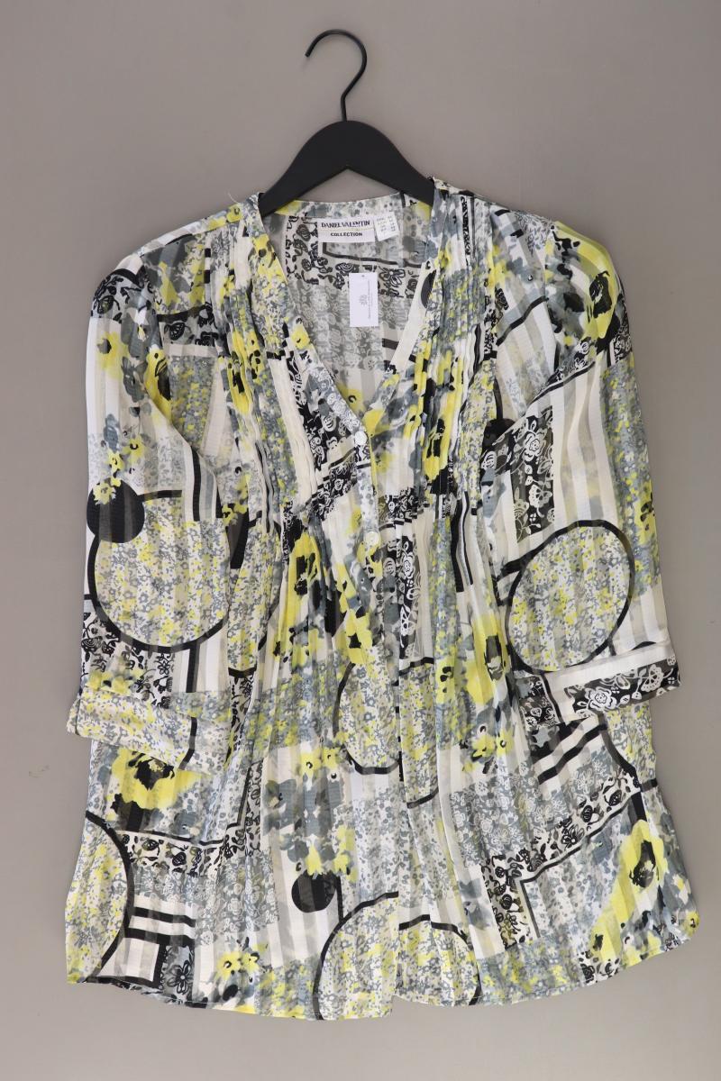 Daniel Valentin Vintage Bluse Gr. 40 3/4 Ärmel gelb aus Polyester