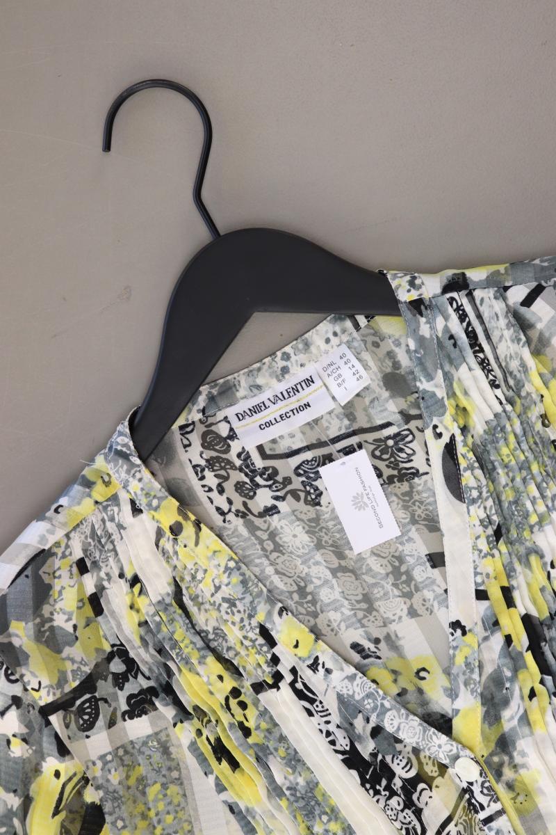Daniel Valentin Vintage Bluse Gr. 40 3/4 Ärmel gelb aus Polyester