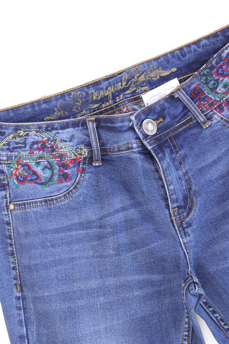 Desigual Skinny Jeans Gr. W27 blau aus Baumwolle