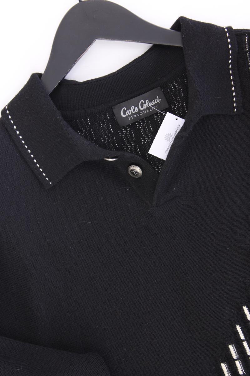 Carlo Colucci Wollpullover für Herren Gr. XL Vintage schwarz
