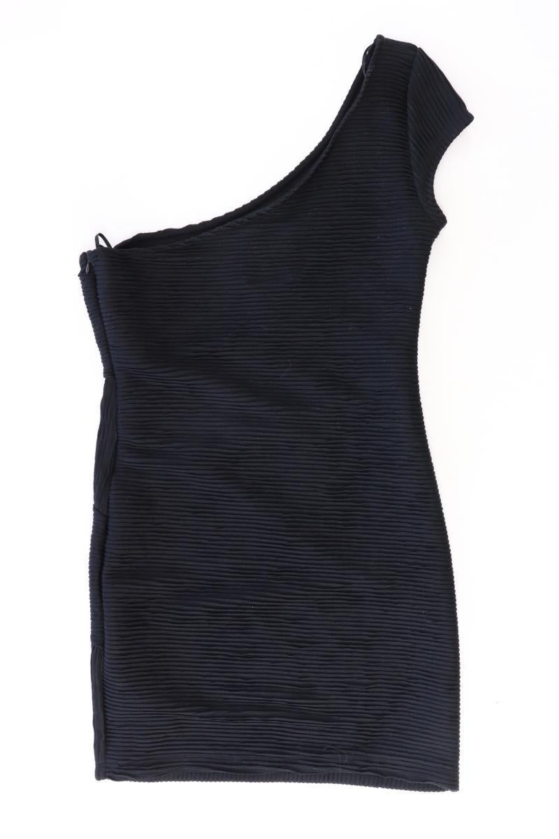 Zara One-Shoulder-Kleid Gr. M Kurzarm schwarz aus Polyester