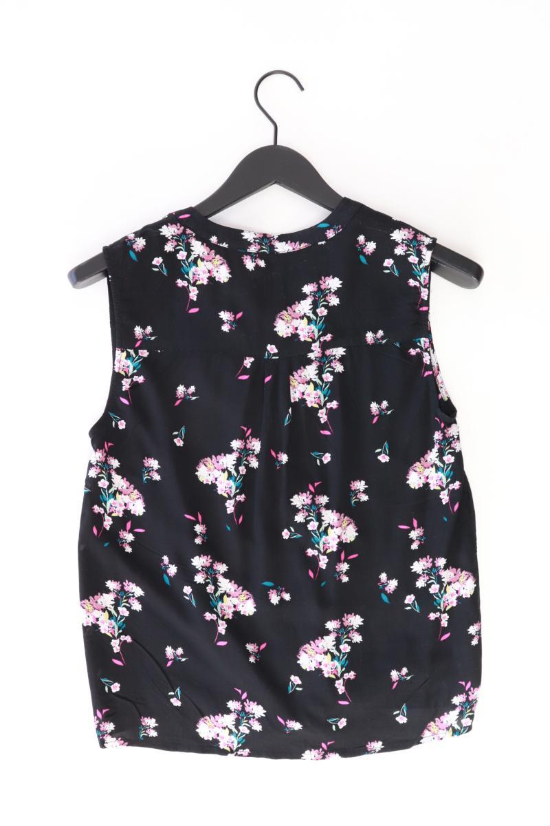 QS by s.Oliver Ärmellose Bluse Gr. 34 mit Blumenmuster schwarz