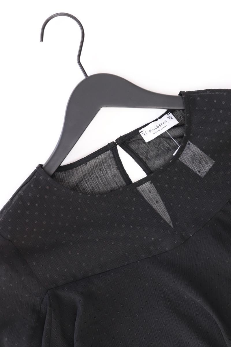 Pull&Bear Chiffonbluse Gr. M Langarm schwarz aus Polyester