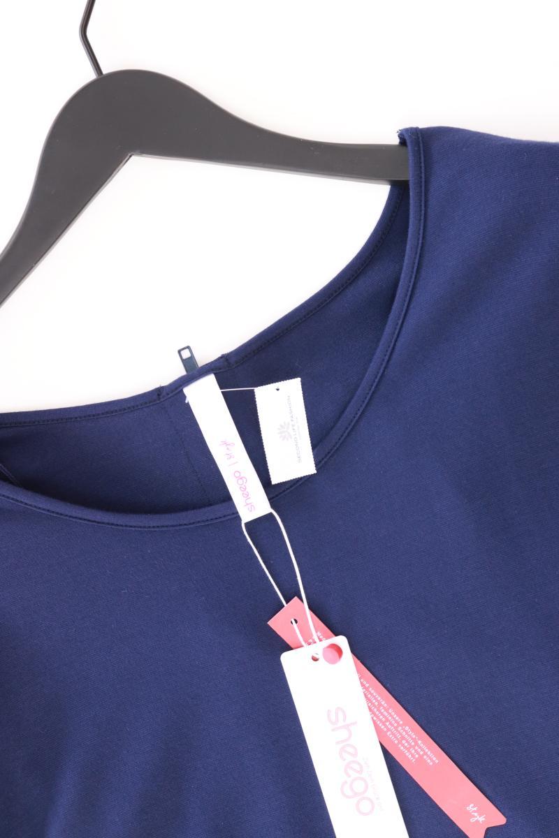 sheego Langarmkleid Gr. 52 neu mit Etikett blau aus Viskose