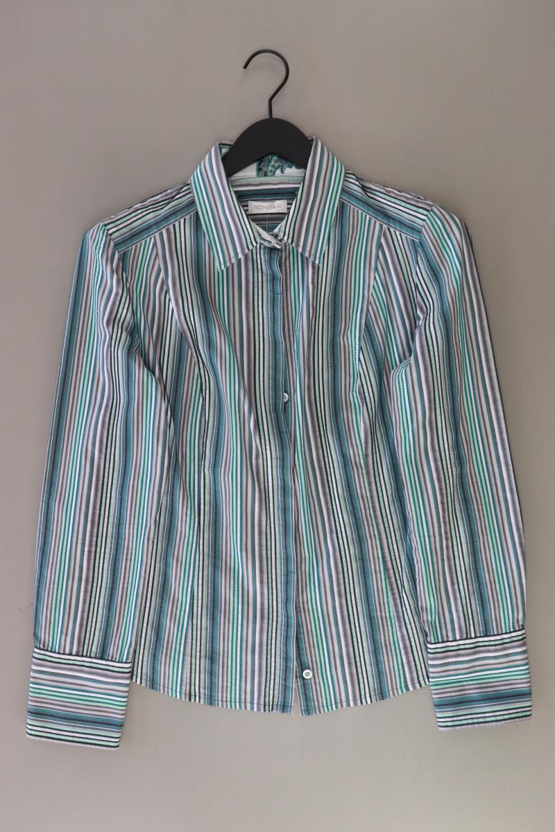 Bonita Langarmbluse Gr. 42 gestreift blau aus Baumwolle