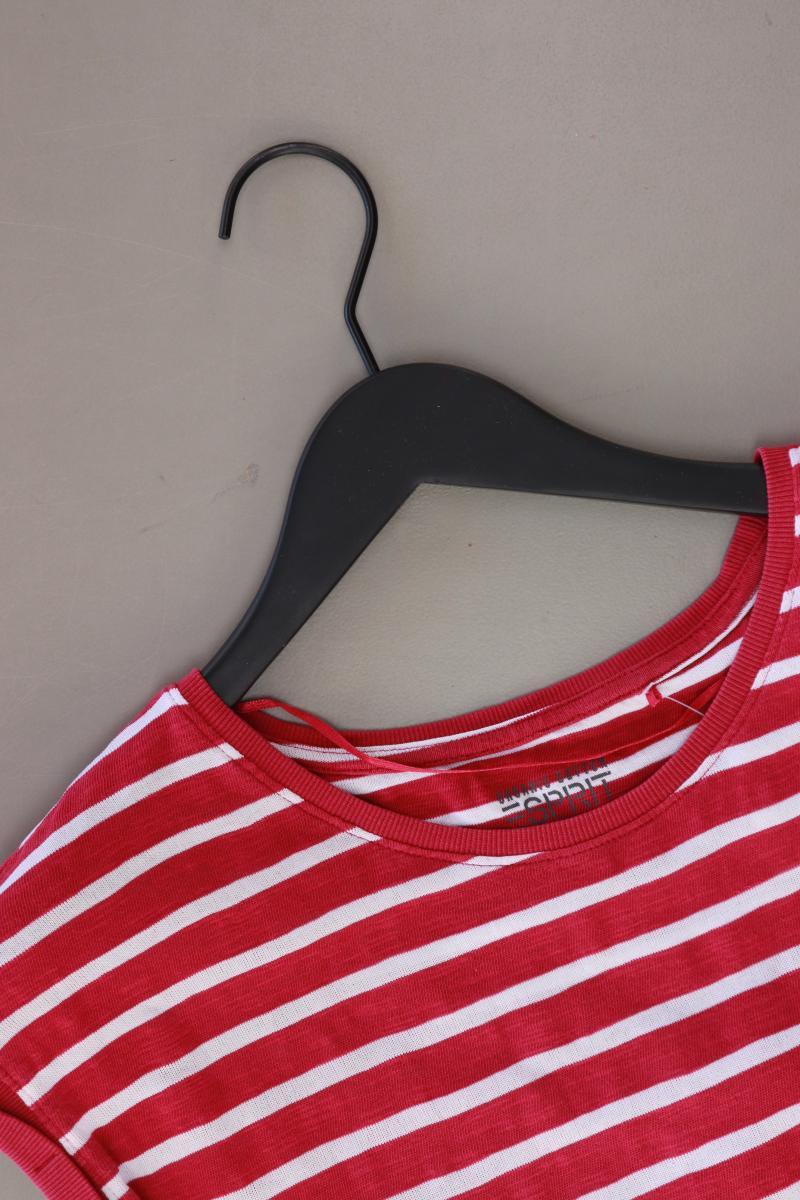 Esprit Ringelshirt Gr. XS gestreift Kurzarm pink aus Baumwolle