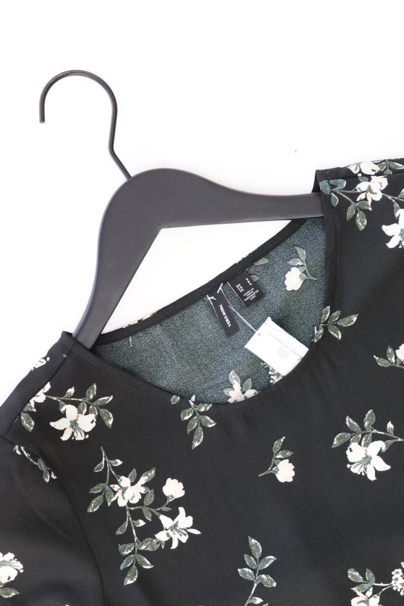 Vero Moda Kurzarmbluse Gr. S mit Blumenmuster schwarz aus Polyester