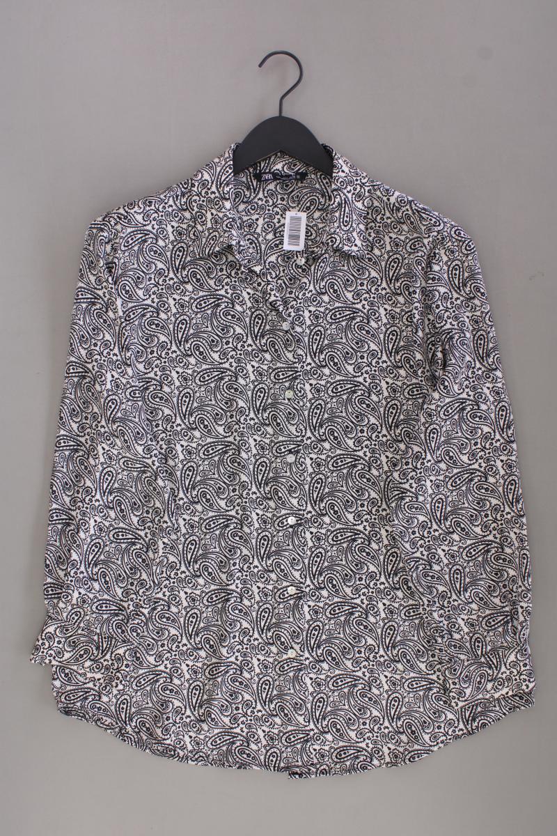 Zara Langarmbluse Gr. L mit Paisleymuster schwarz