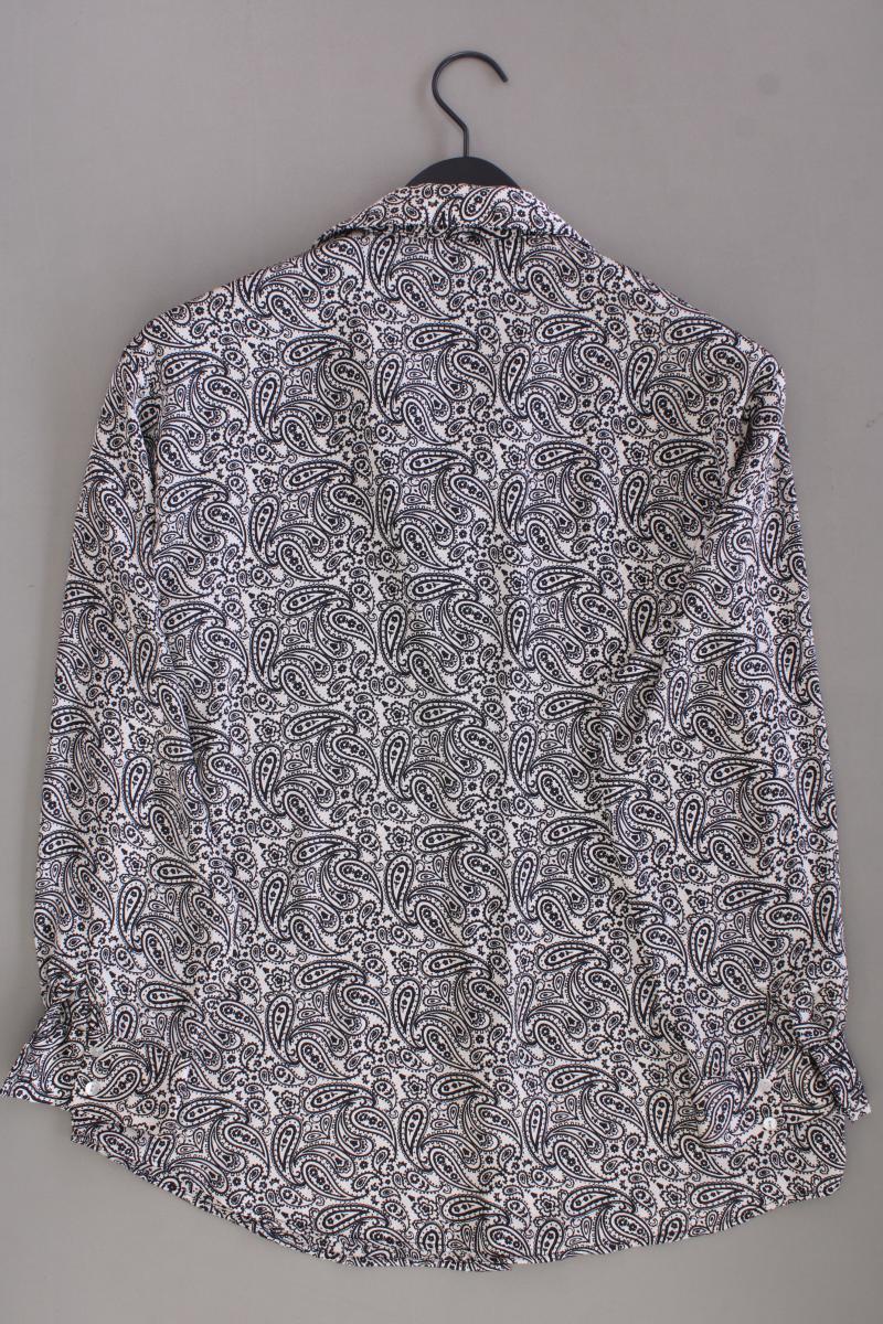 Zara Langarmbluse Gr. L mit Paisleymuster schwarz