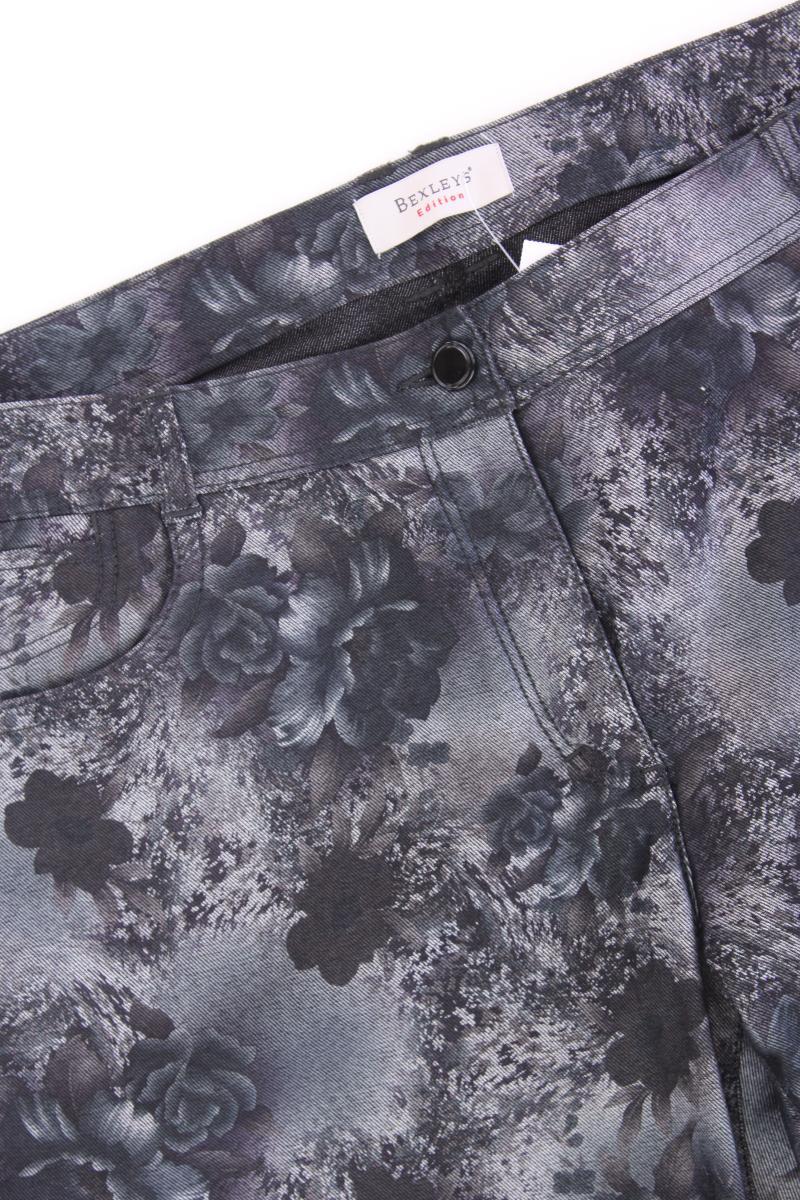 Bexleys Hose Gr. Kurzgröße 24 mit Blumenmuster grau aus Baumwolle