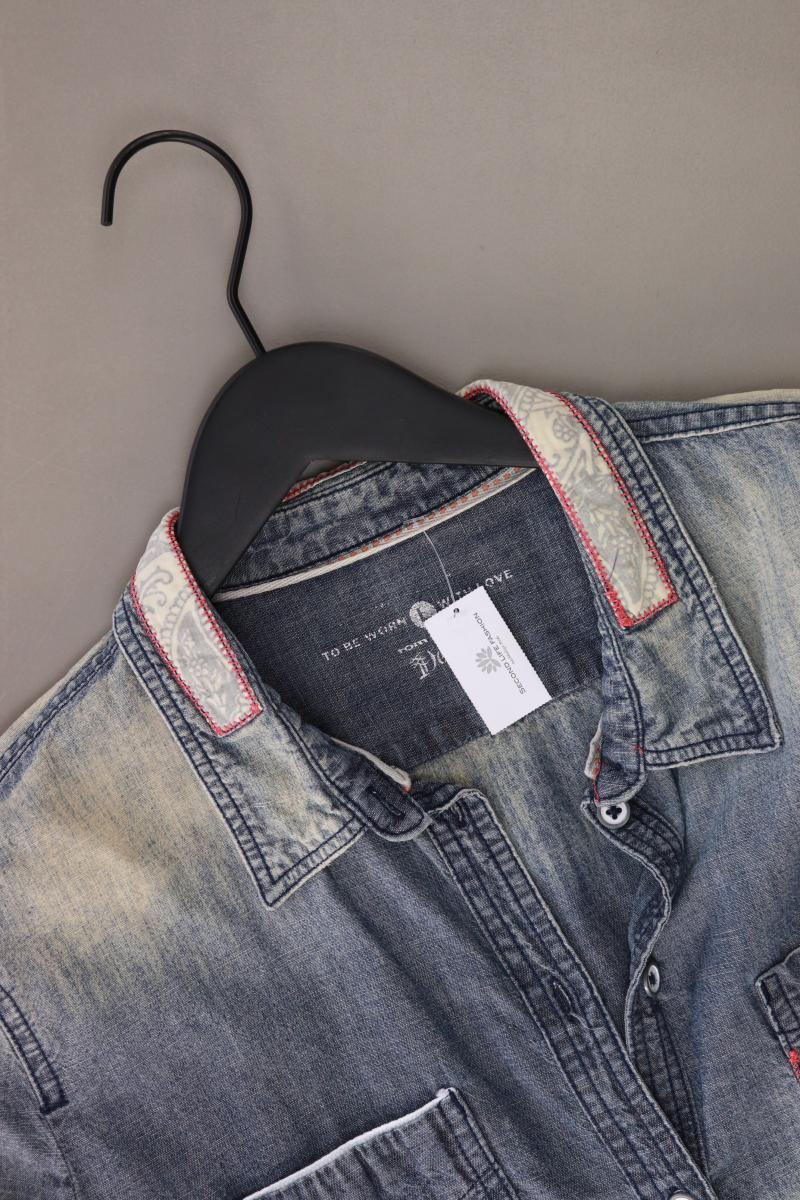 Tom Tailor (Denim) Jeanshemd für Herren Gr. L Langarm blau aus Baumwolle