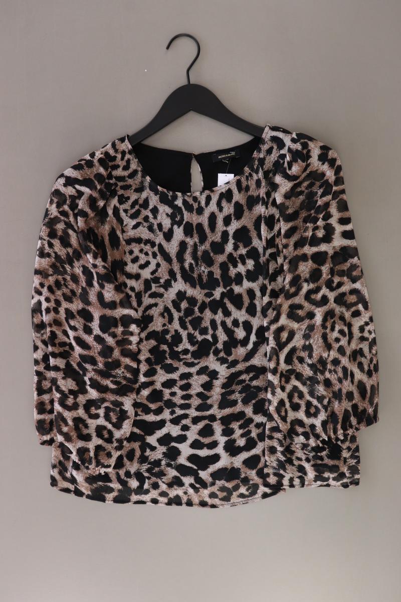 More&More Regular Bluse Gr. 38 mit Tierdruck neuwertig 3/4 Ärmel braun