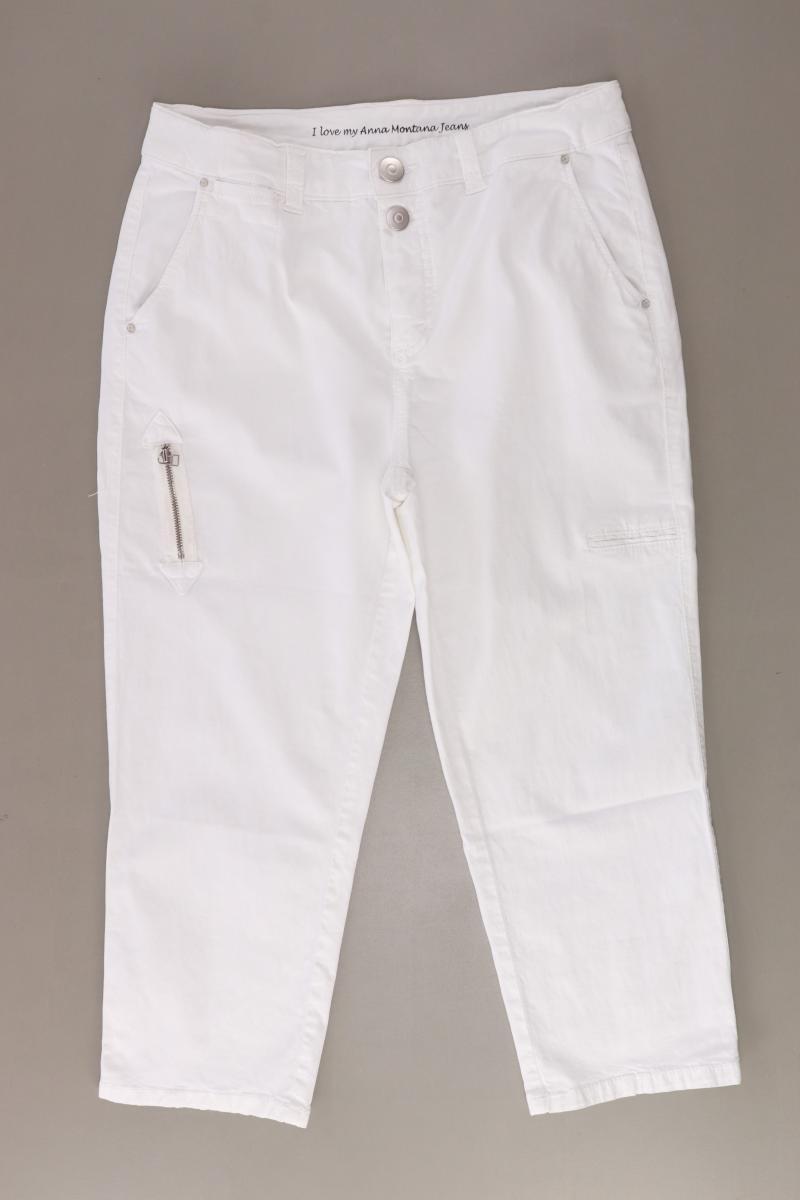 Anna Montana 7/8 Hose Gr. 38 neuwertig weiß aus Baumwolle