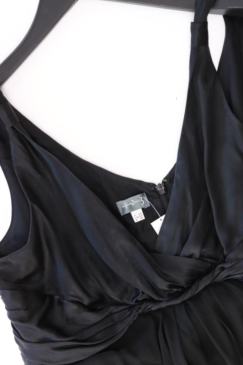 1.2.3 Paris Abendkleid Gr. 42 Träger schwarz aus Polyester