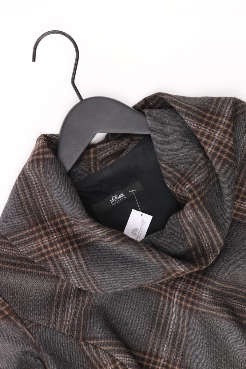 s.Oliver Selection Bleistiftkleid Gr. 36 kariert Kurzarm grau aus Polyester