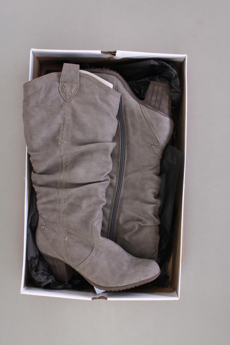 Rieker High-Heel Stiefel Gr. 37 neu mit Etikett grau aus Kunstleder