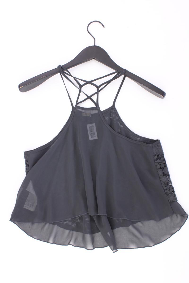 Hollister Spaghetti-Top Gr. M grau aus Baumwolle