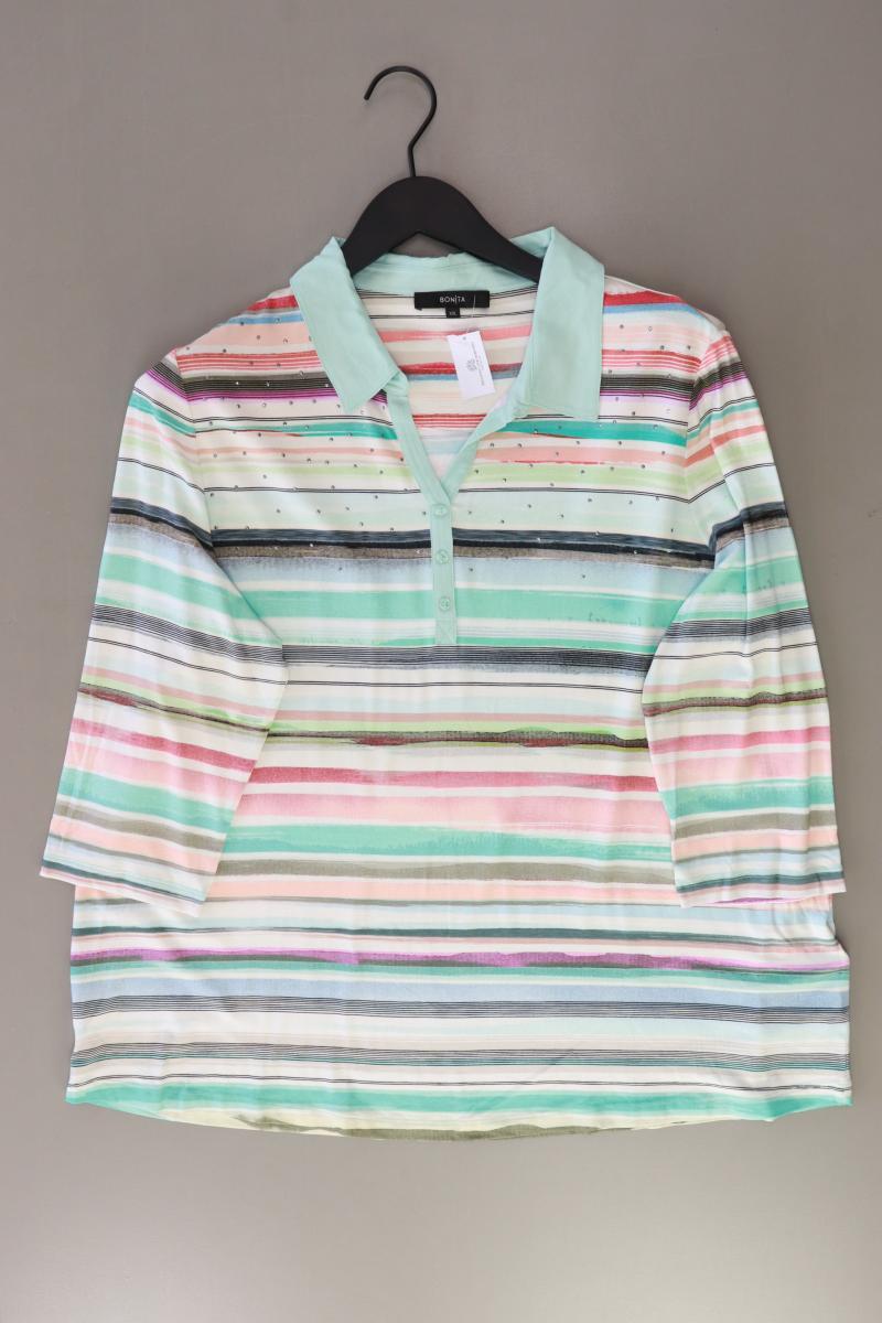 Bonita Poloshirt Gr. XXL gestreift 3/4 Ärmel mehrfarbig aus Viskose