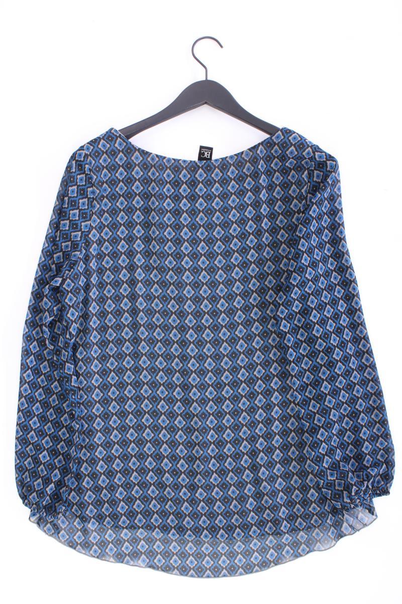 Best Connections Chiffonbluse Gr. 40 geometrisches Muster neuwertig Langarm blau