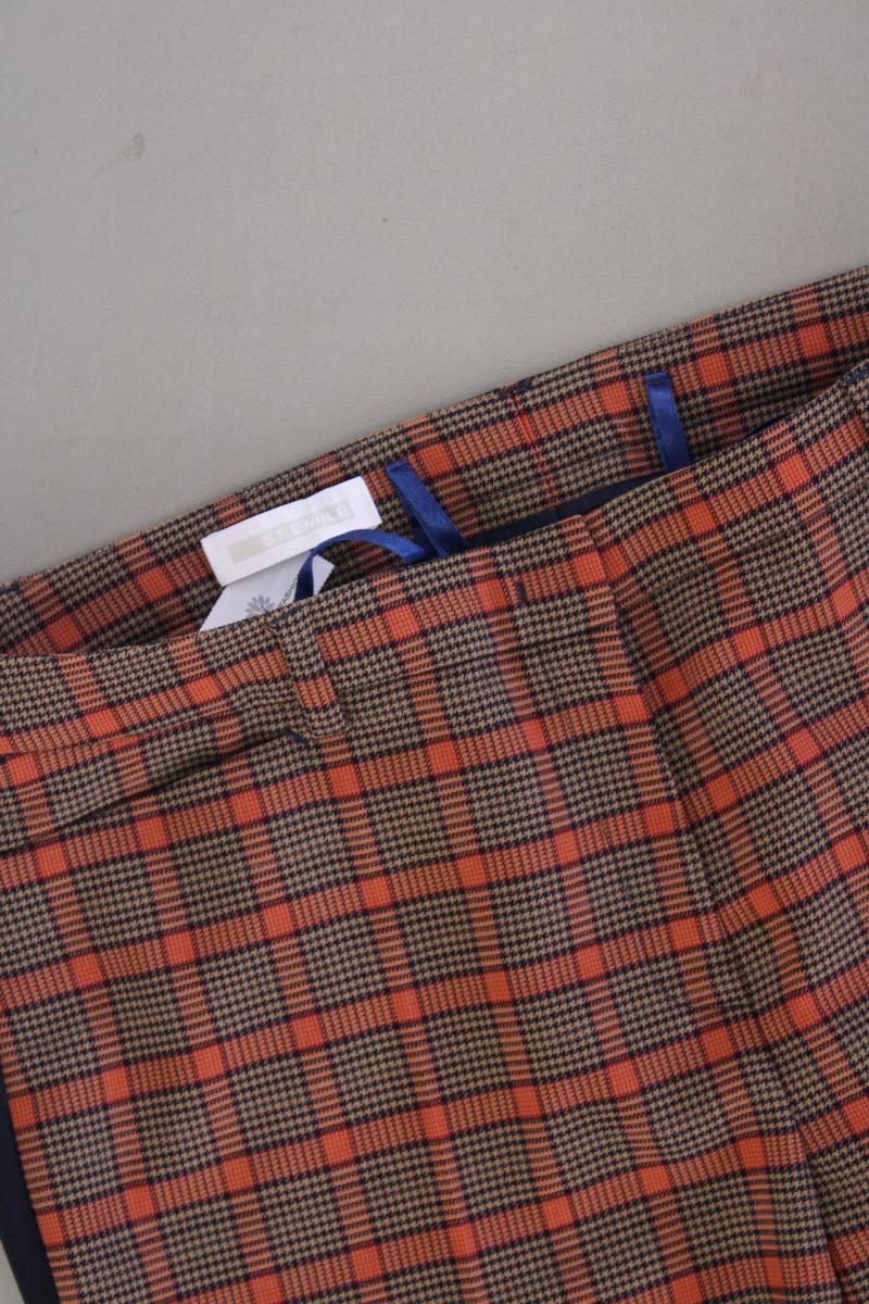 St. Emile Stoffhose Gr. 42 kariert neuwertig orange aus Polyester