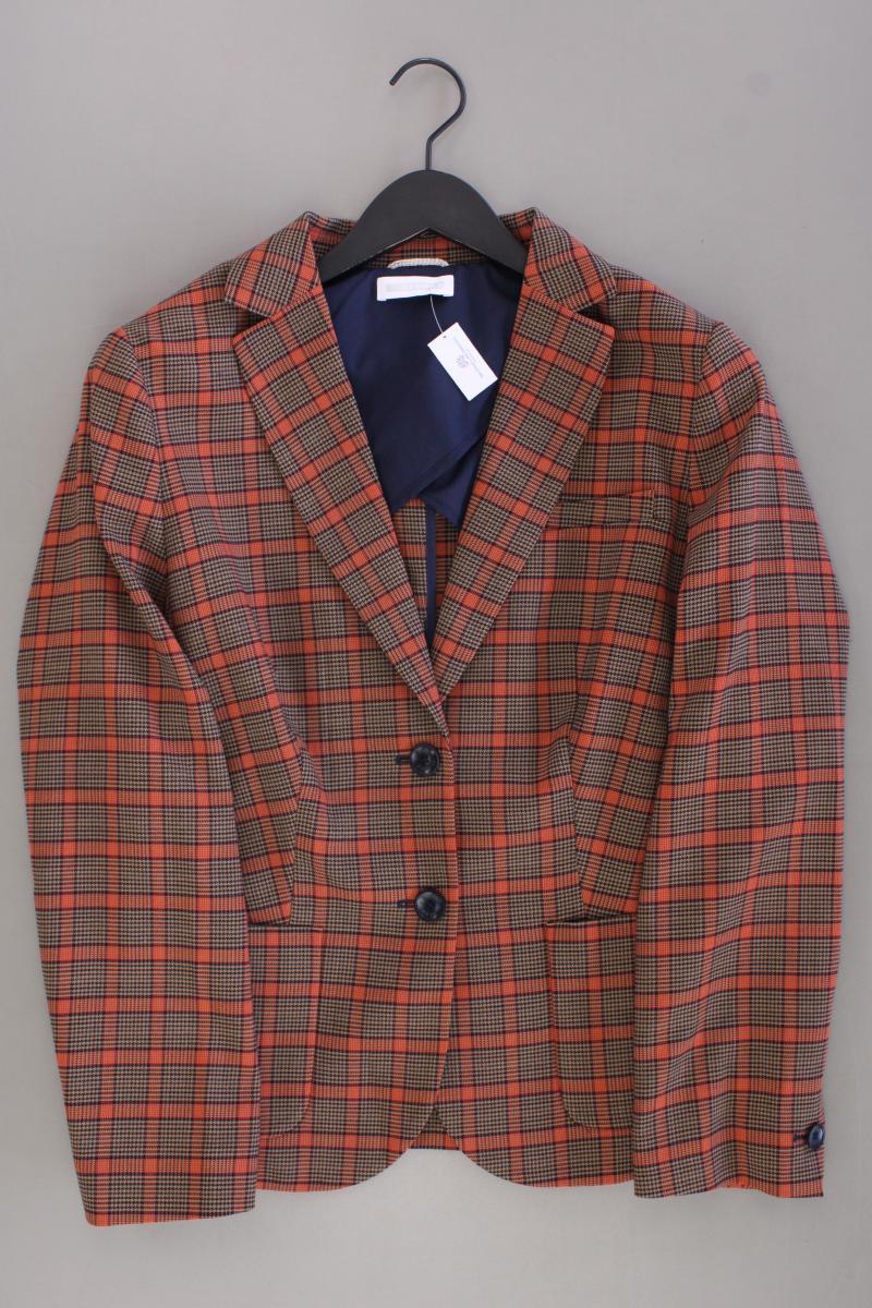 St. Emile Classic Blazer Gr. 44 kariert neuwertig orange aus Polyester