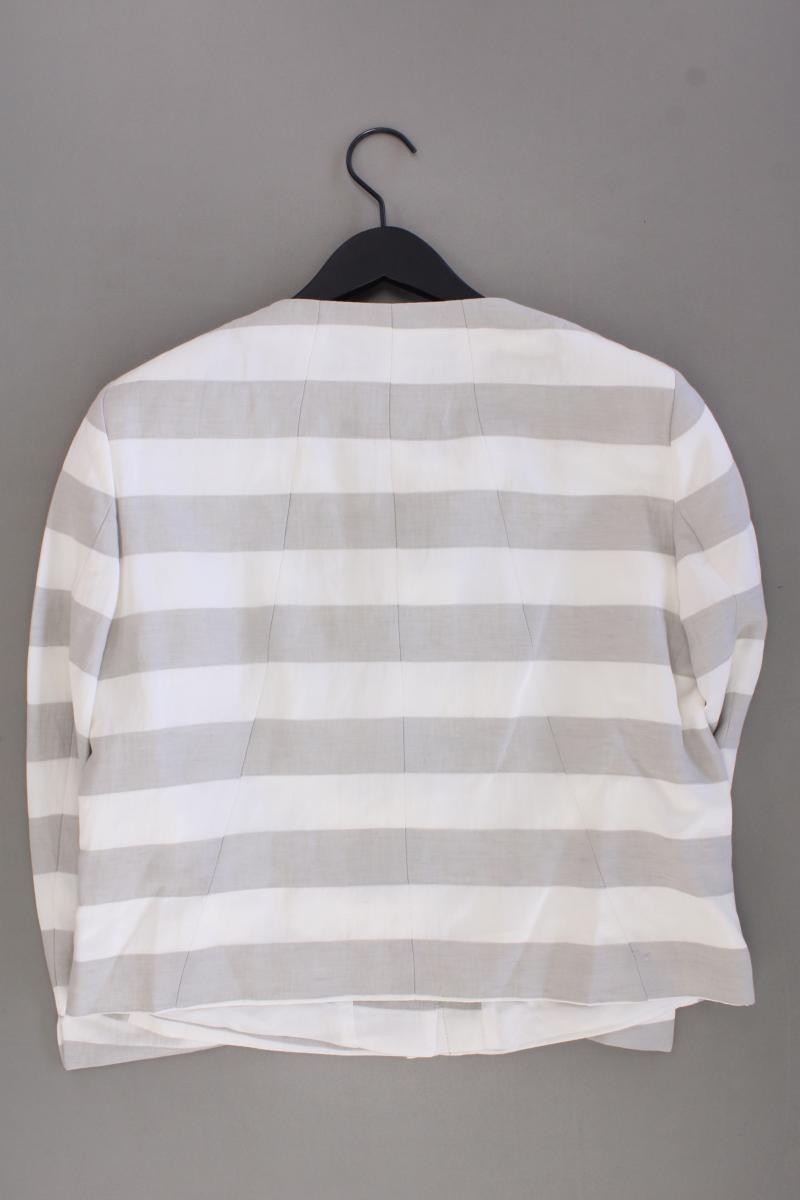 René Lezard Classic Blazer Gr. 42 gestreift grau aus Viskose