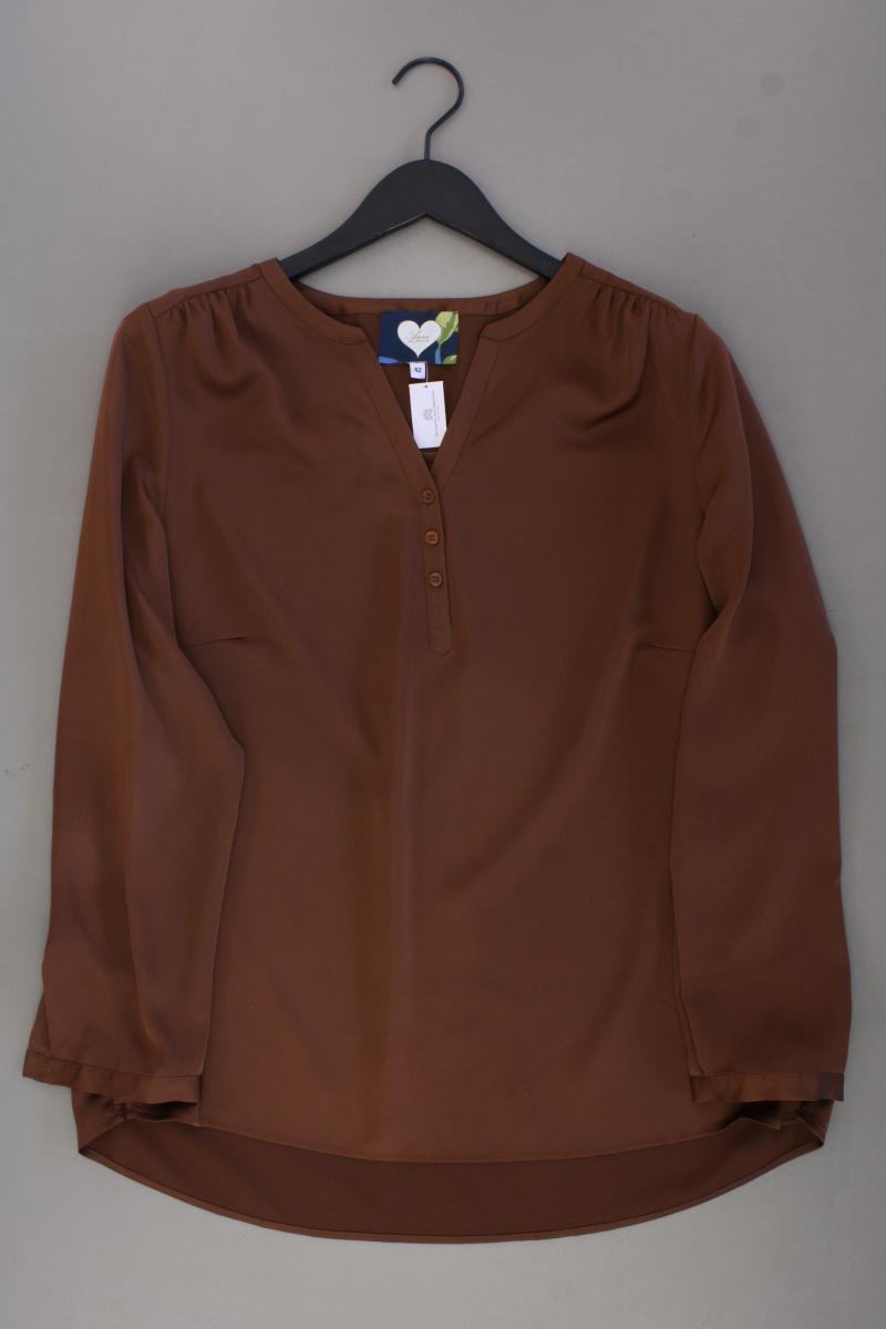 Anni For Friends Langarmbluse Gr. 42 neuwertig braun aus Polyester