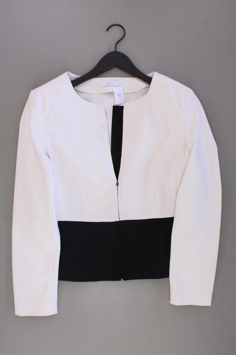 Oui Collection Blazer Gr. 42 creme aus Baumwolle