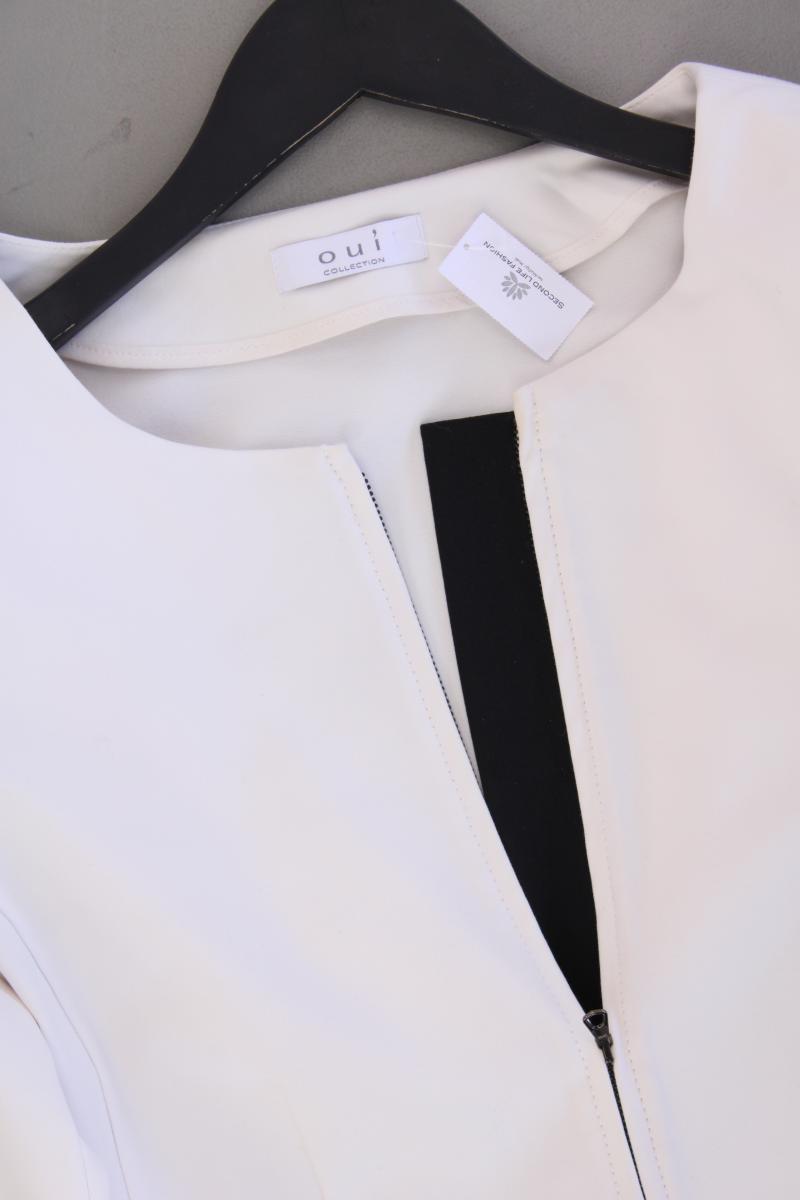 Oui Collection Blazer Gr. 42 creme aus Baumwolle