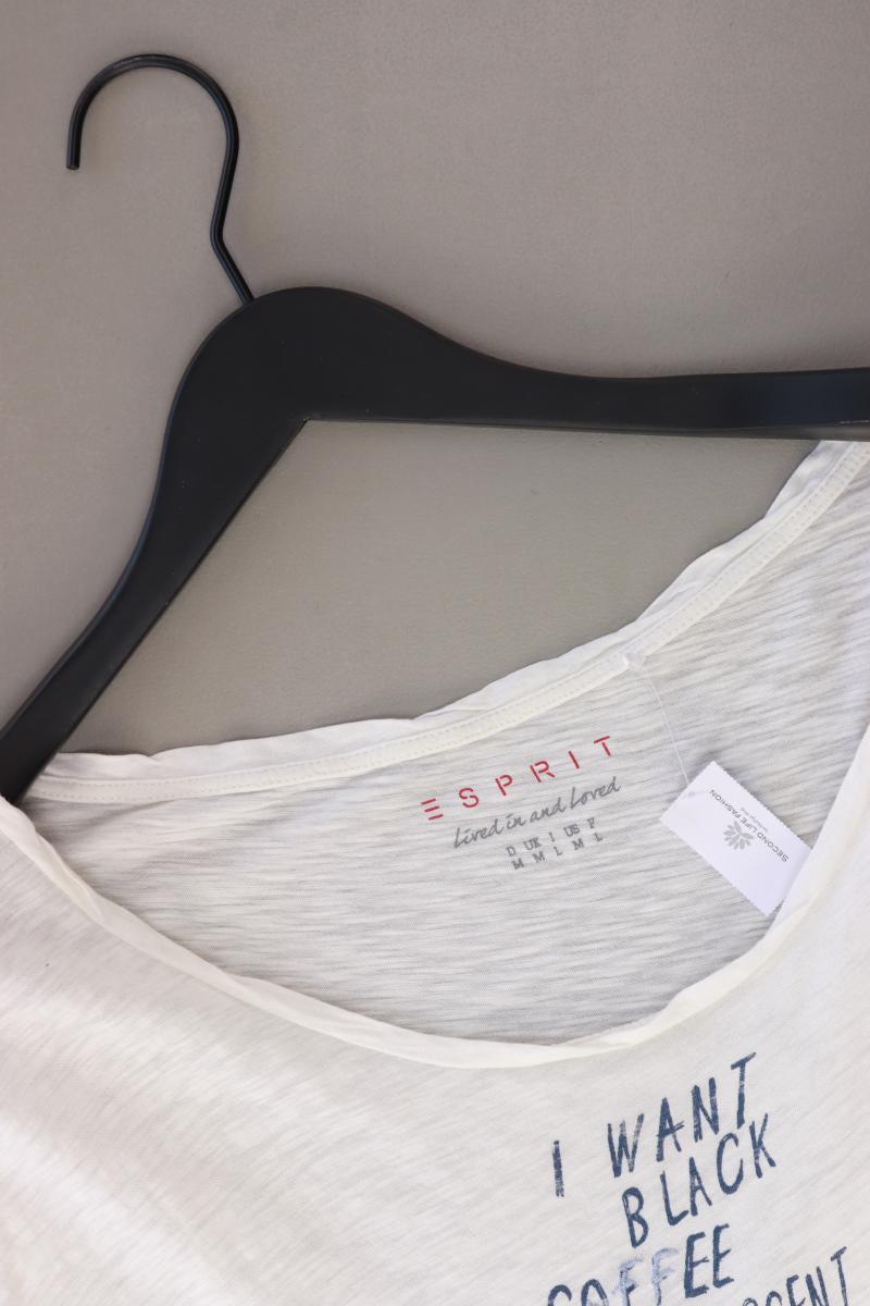 Esprit T-Shirt Gr. M Kurzarm creme