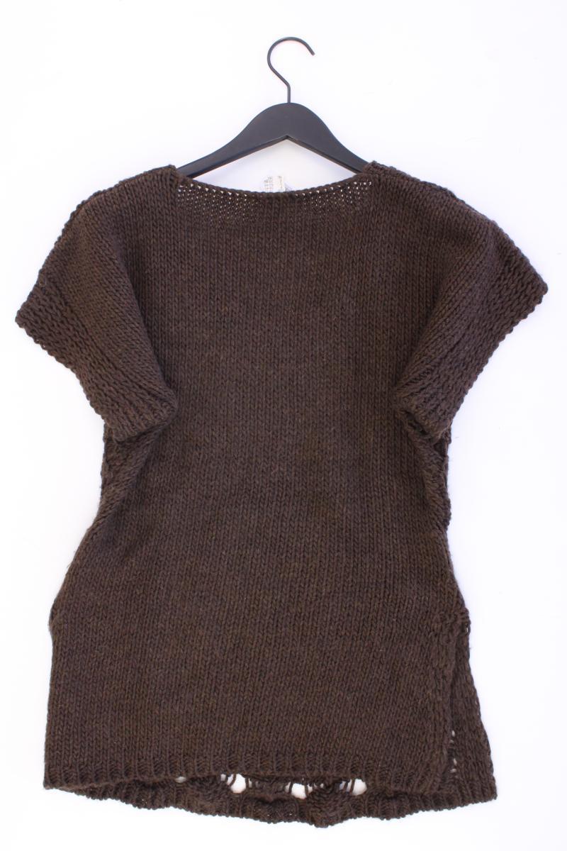 Heine Strickshirt Gr. 36/38 Kurzarm braun aus Polyacryl