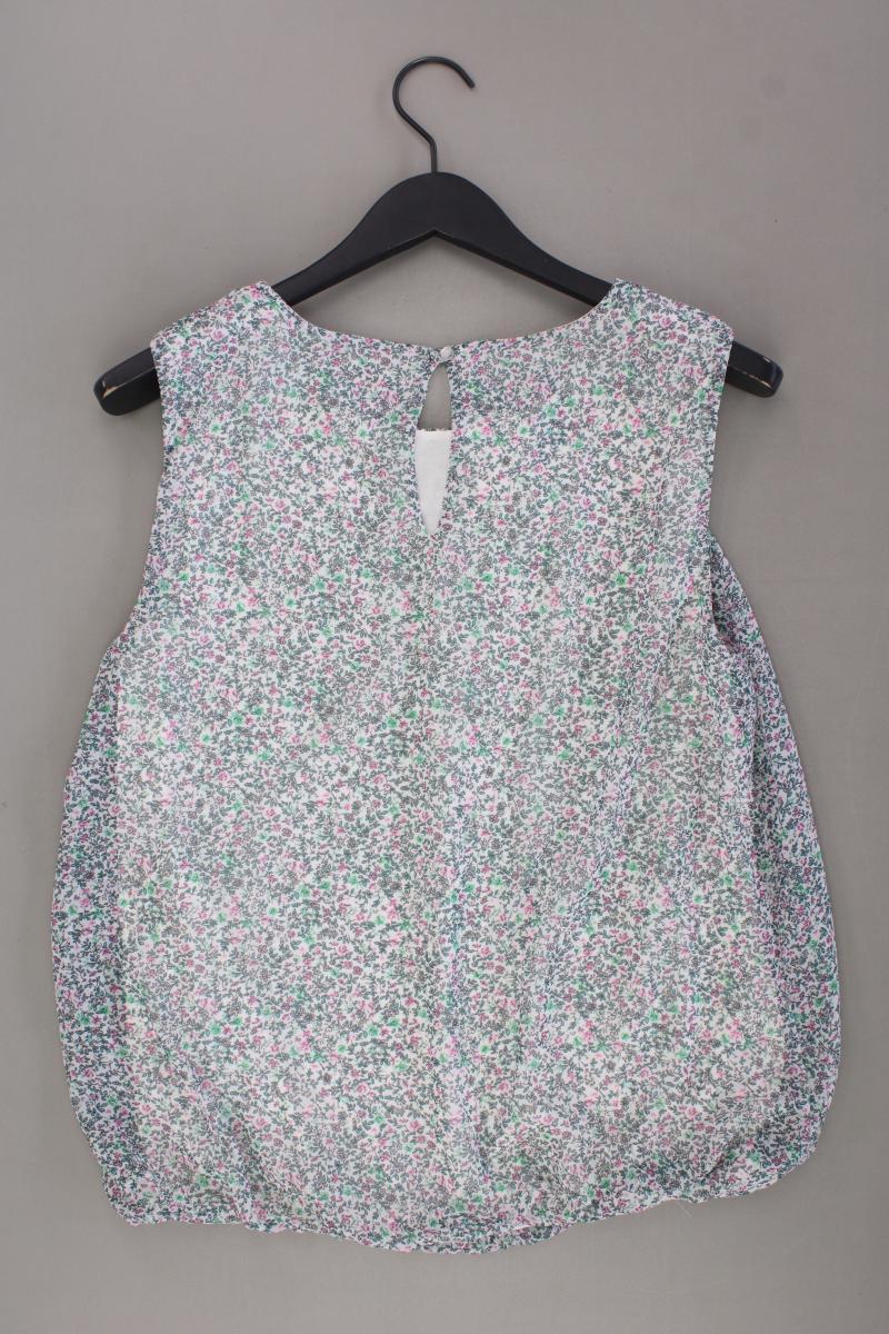 More&More Chiffonbluse Gr. 42 mit Blumenmuster neuwertig Ärmellos mehrfarbig