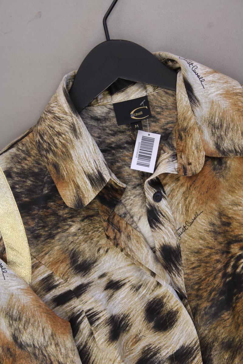 Just Cavalli Classic Bluse Gr. M mit Tierdruck neuwertig 3/4 Ärmel braun