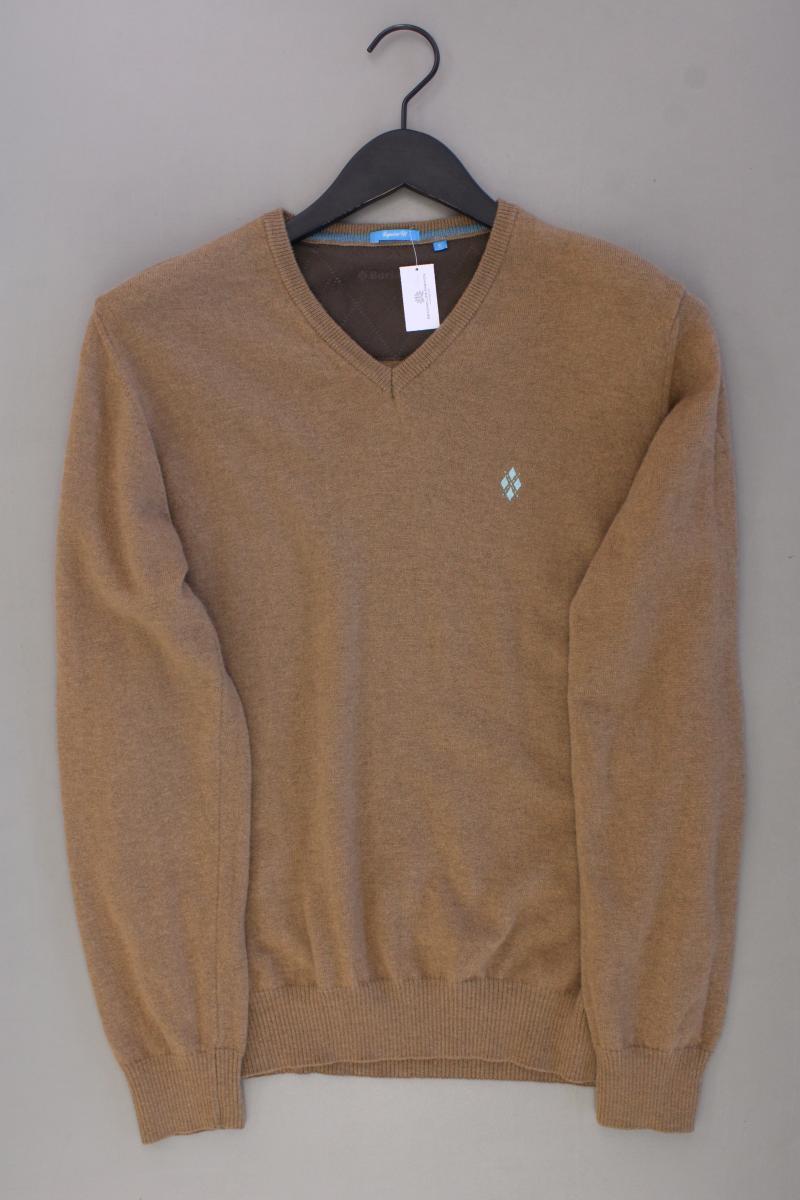 Burlington Wollpullover für Herren Gr. S neuwertig braun aus Schurwolle