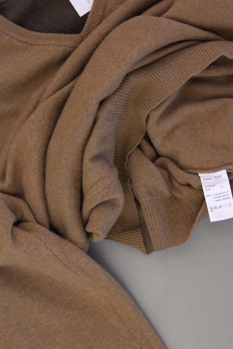 Burlington Wollpullover für Herren Gr. S neuwertig braun aus Schurwolle
