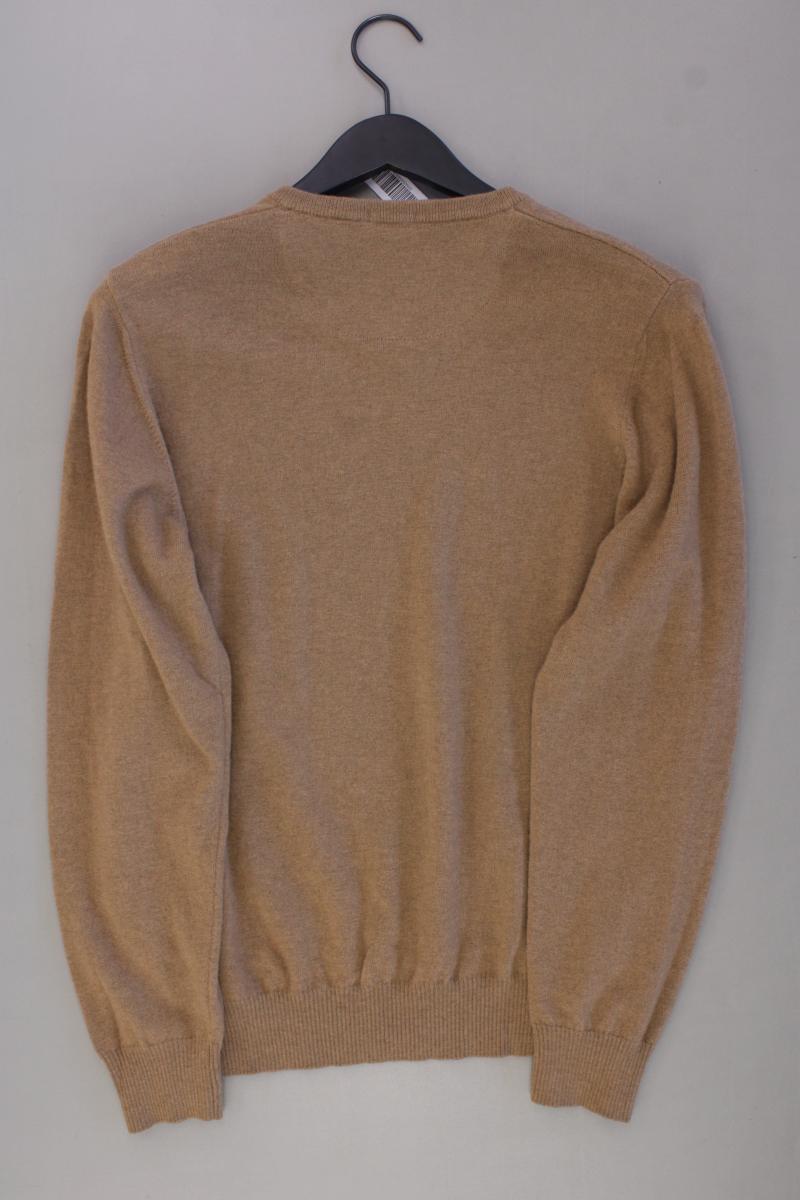 Burlington Wollpullover für Herren Gr. S neuwertig braun aus Schurwolle