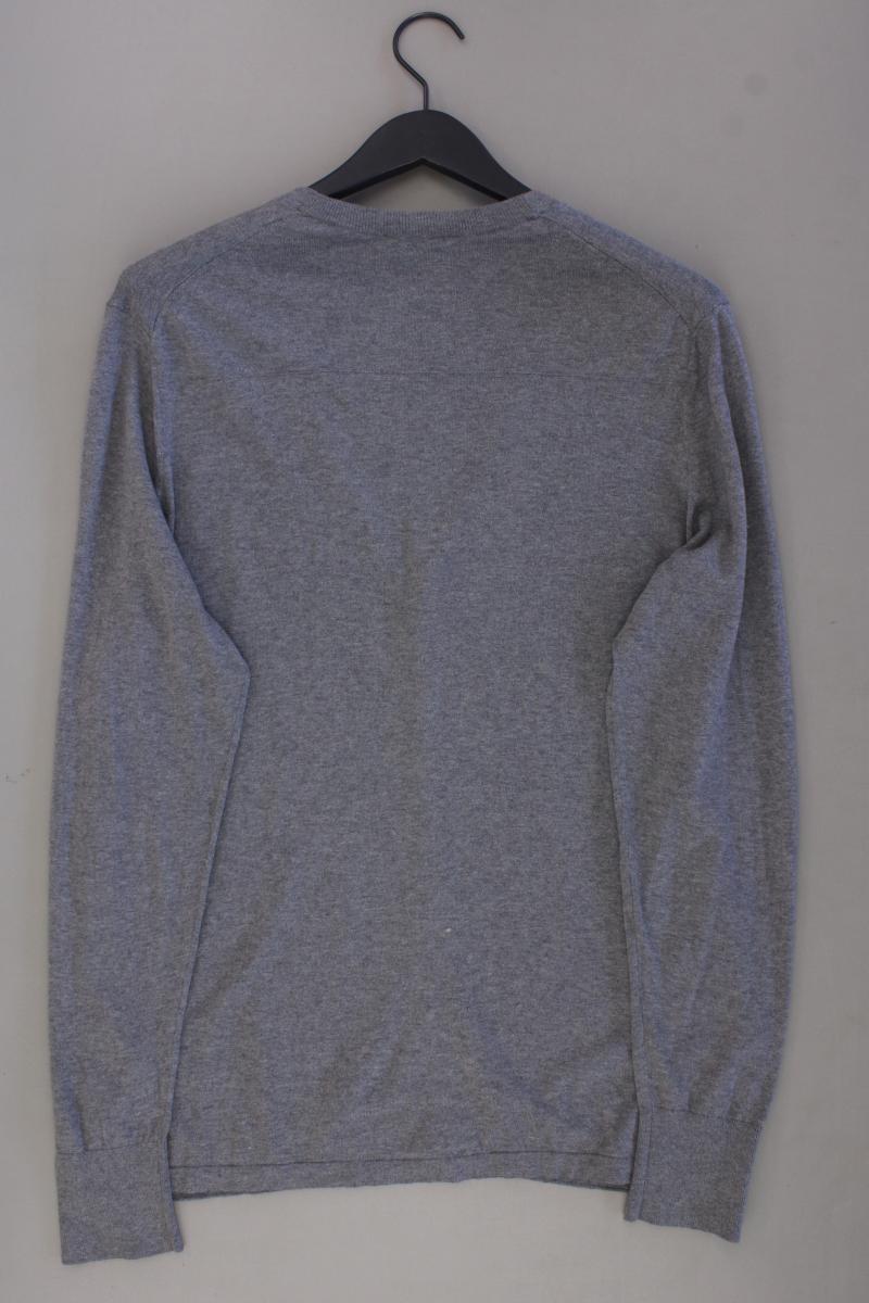 Hugo Boss Strickjacke für Herren Gr. XL neuwertig Langarm grau aus Baumwolle