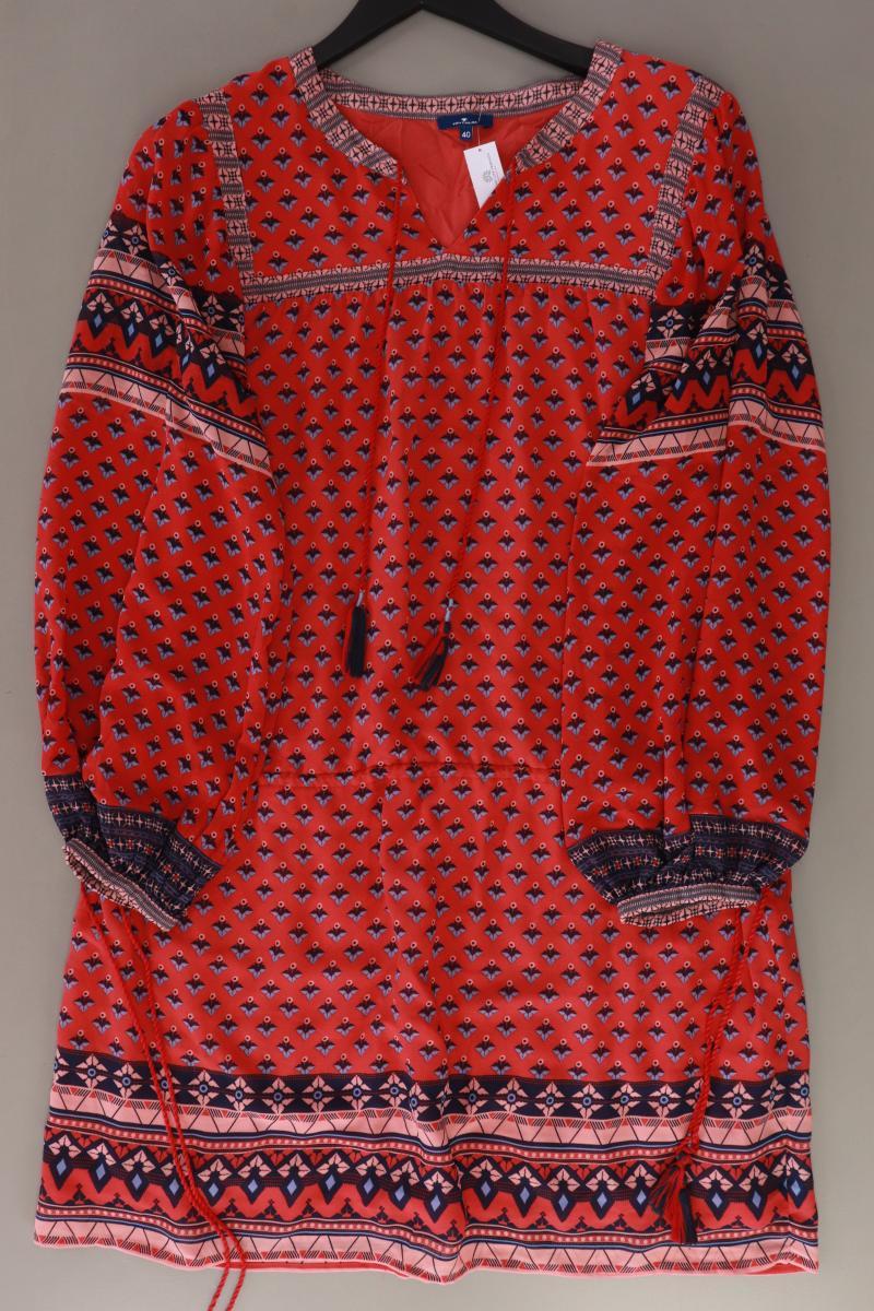 Tom Tailor Langarmkleid Gr. 40 rot aus Polyester