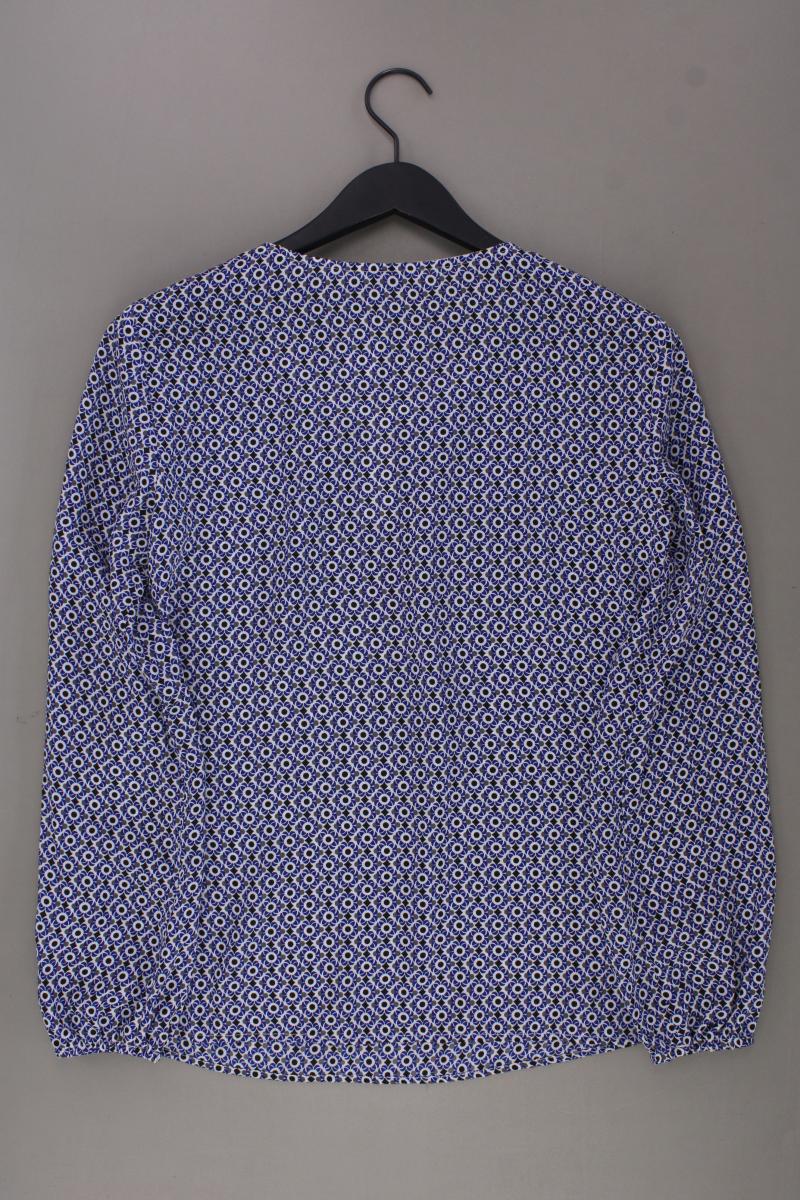 Esprit Langarmbluse Gr. 36 geometrisches Muster neuwertig blau aus Polyester